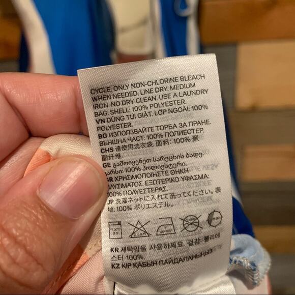 Lemlem X H&M Blue Stripe Midi Slip Dress Size S Contemporary Nautical Y2K Glam - Picture 15 of 15